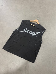 SECTION “TATTED LADY” VVS HANDMADE DISTRESSED SLEEVELESS TEE
