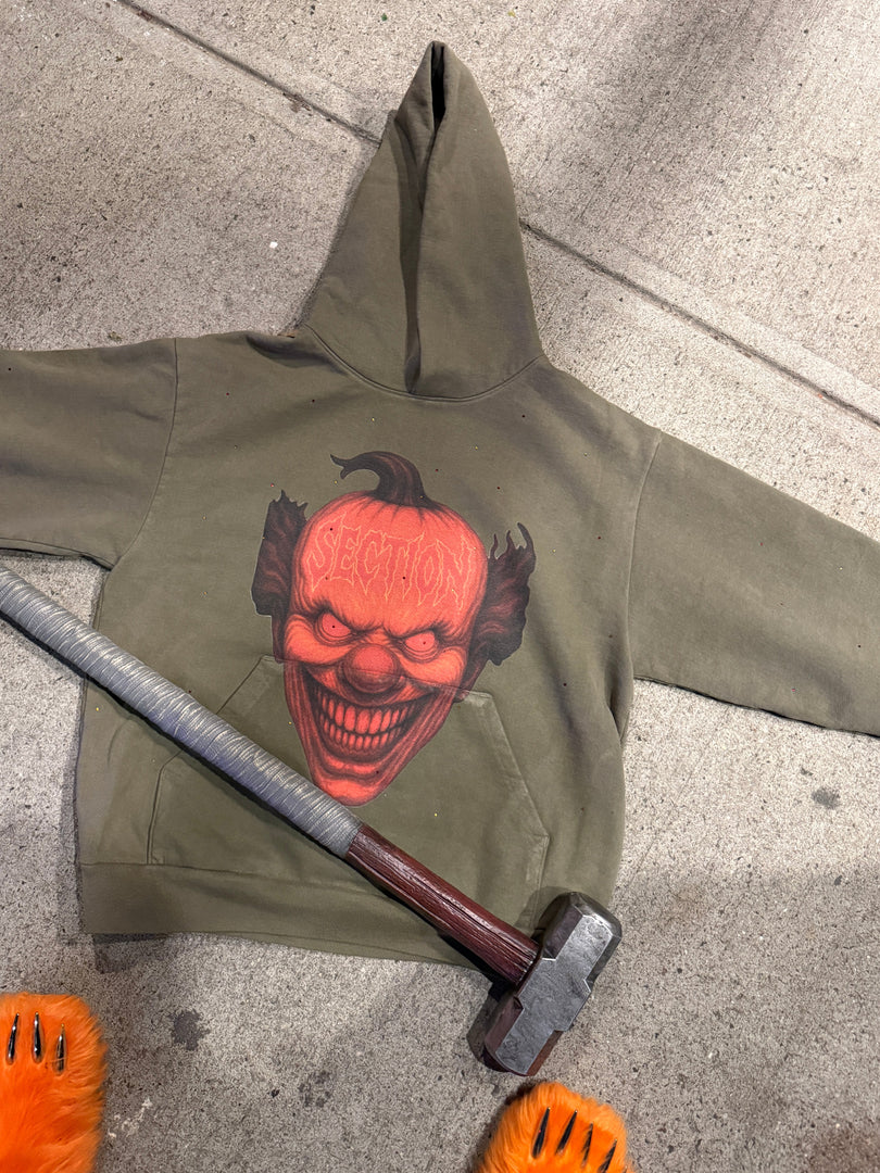 SECTION EVIL PUMPKIN RHINESTONE HOODIE
