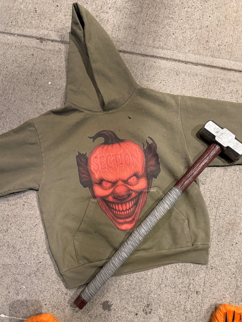 SECTION EVIL PUMPKIN RHINESTONE HOODIE