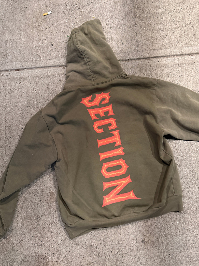 SECTION EVIL PUMPKIN RHINESTONE HOODIE