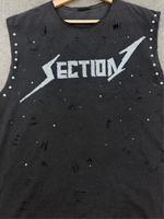 Load image into Gallery viewer, SECTION “TATTED LADY” VVS HANDMADE DISTRESSED SLEEVELESS TEE
